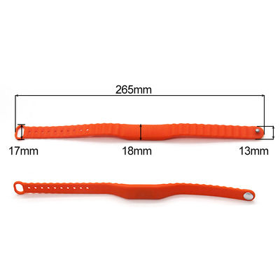 FM11RF08 Thẻ đeo tay RFID Dây đeo cổ tay silicon RFID có thể điều chỉnh